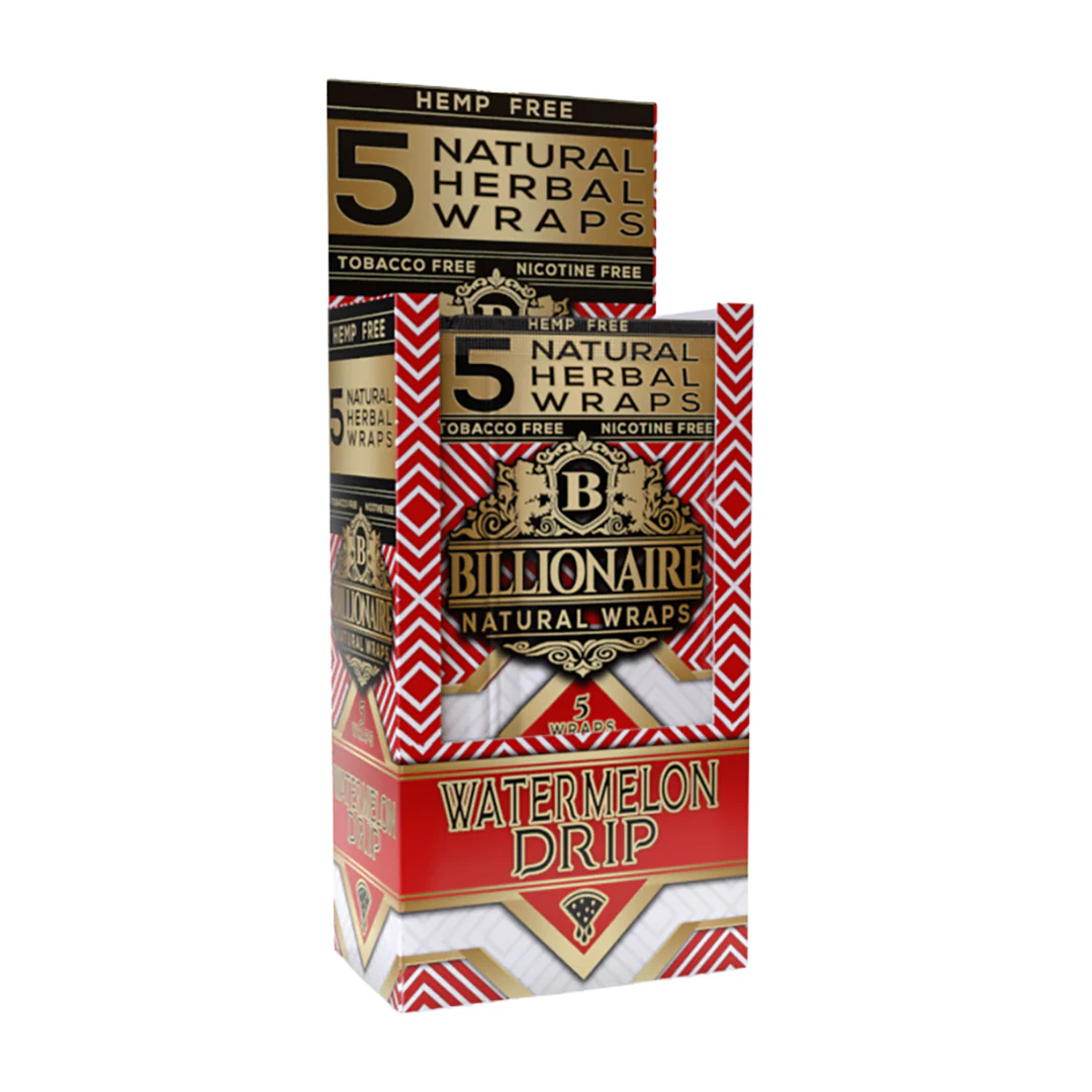 Billionaire Tea Leaf Herbal Wraps (Watermelon Drip) (125 Wraps)
