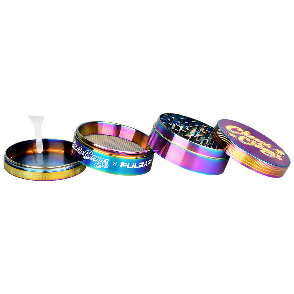 Cheech & Chong's™ x Pulsar Rainbow Metal Grinder (4 Piece) - Image 5