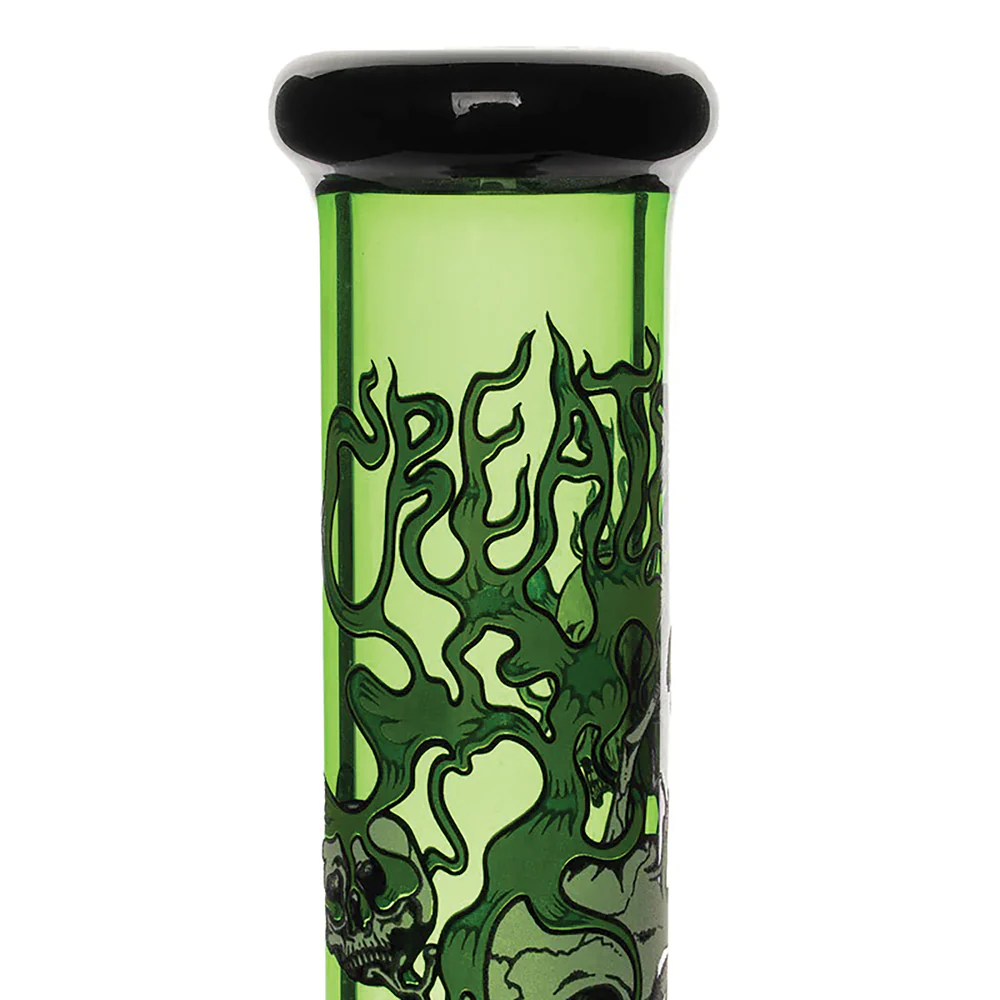 Creature 'Smoking Skulls' 10" Beaker Bong (Glow in the Dark) - Image 3
