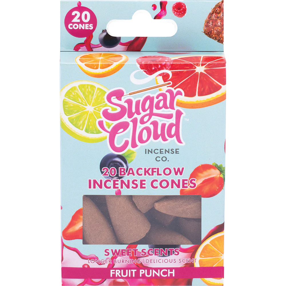 Fruit Punch Sugar Cloud Backflow Incense Cones (20 count)