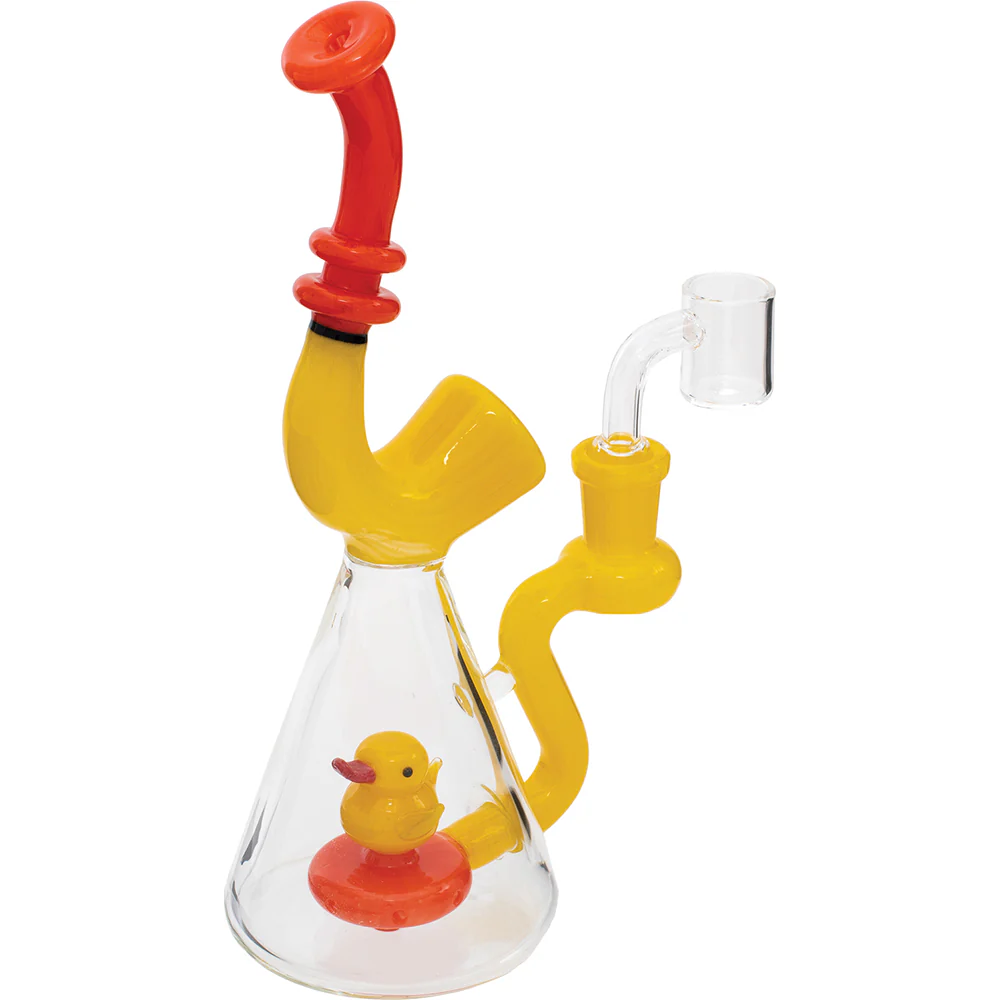 Glass Rig with Ducky Perk (7.5")