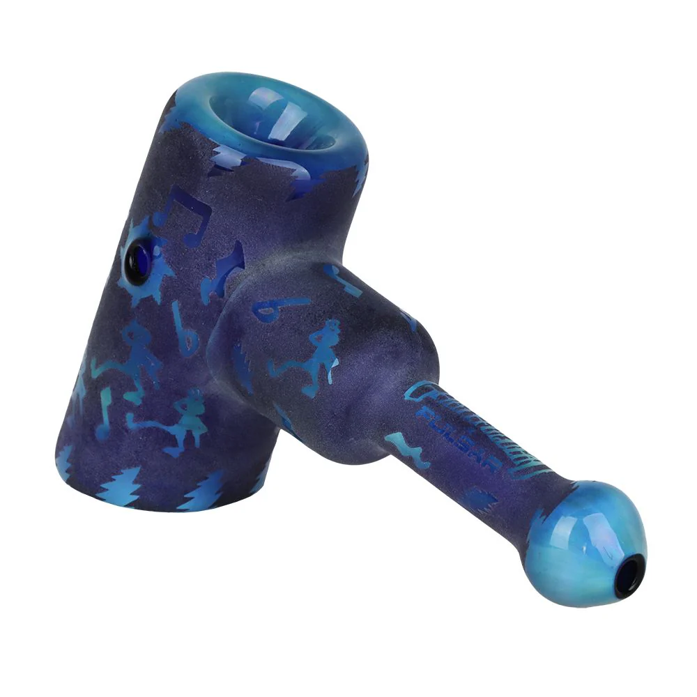 Grateful Dead x Pulsar Ethereal Music Etched Glass Hammer Bubbler - Image 4