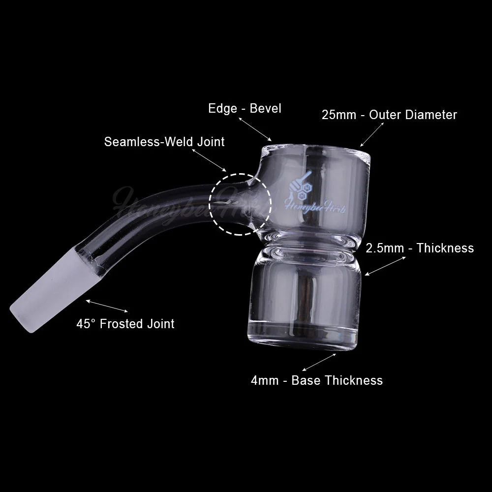HONEY BEVEL SPLASH BUCKET QUARTZ BANGER - 45° DEGREE | BL - Image 5