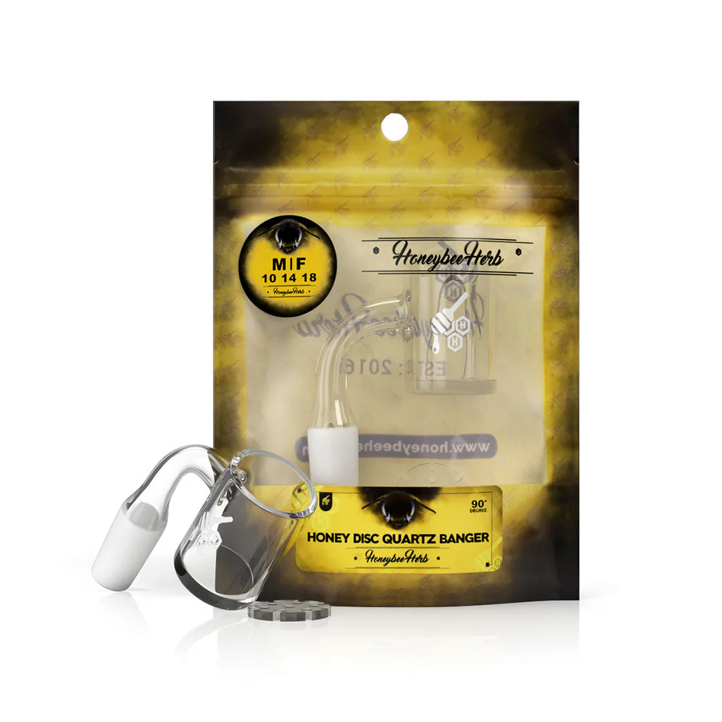 HONEY DISC QUARTZ BANGER - 90° DEGREE | YL - Image 2