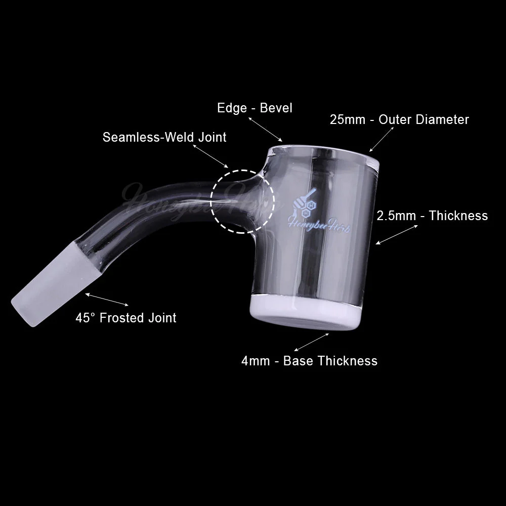 HONEY & MILK BEVEL QUARTZ BANGER - 45° DEGREE | BL - Image 6