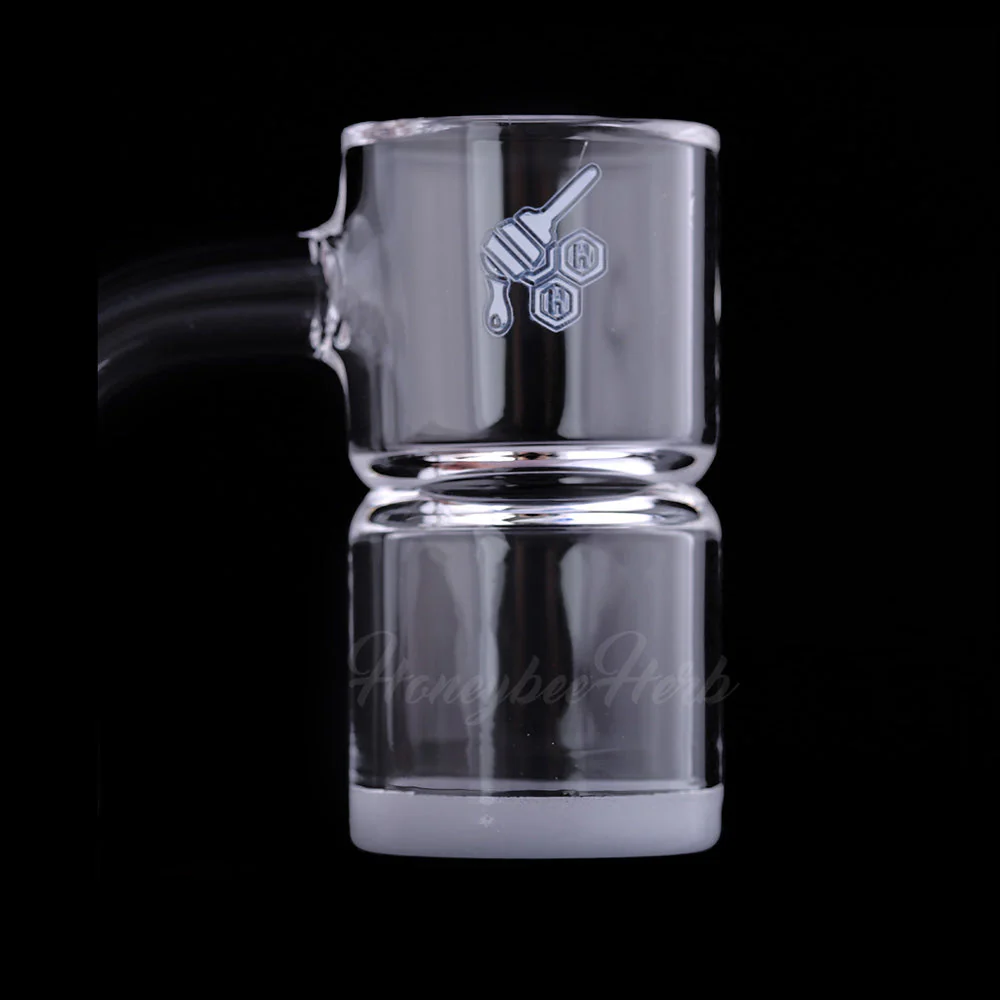 HONEY & MILK BEVEL SPLASH BUCKET QUARTZ BANGER - 90° DEGREE | YL - Image 3