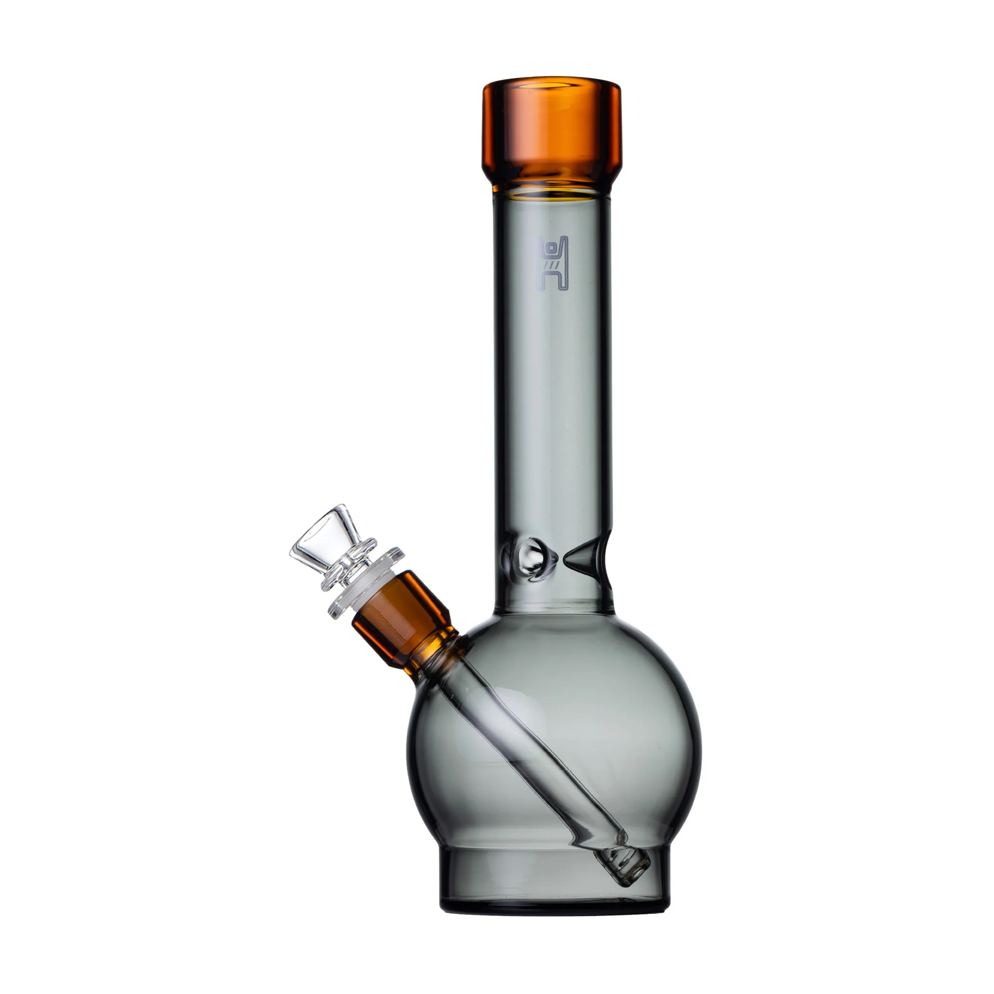 Human Grade 12" Ball Water Pipe (Smoke & Amber)