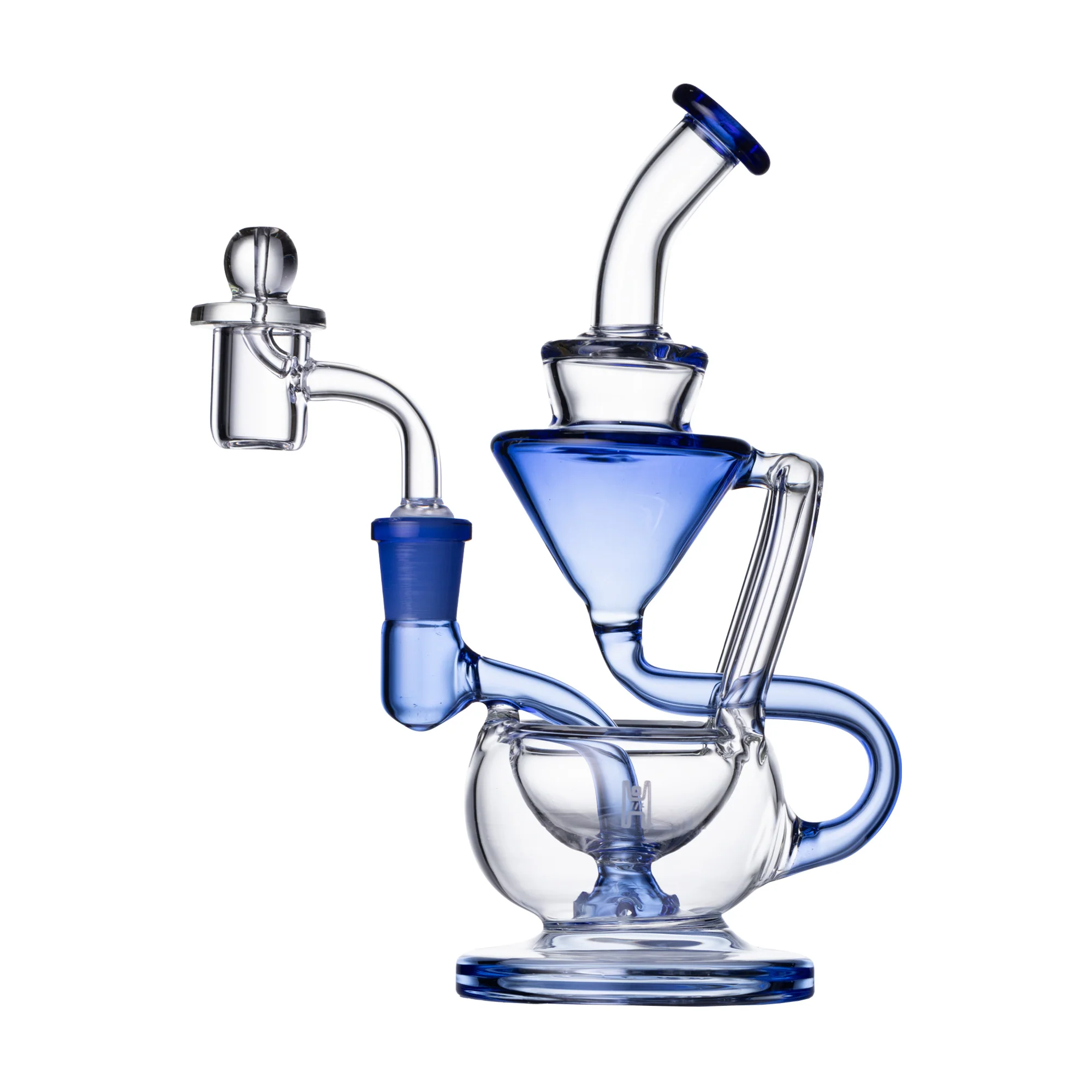 Human Grade 5" Recycler Dab Rig (Blue)