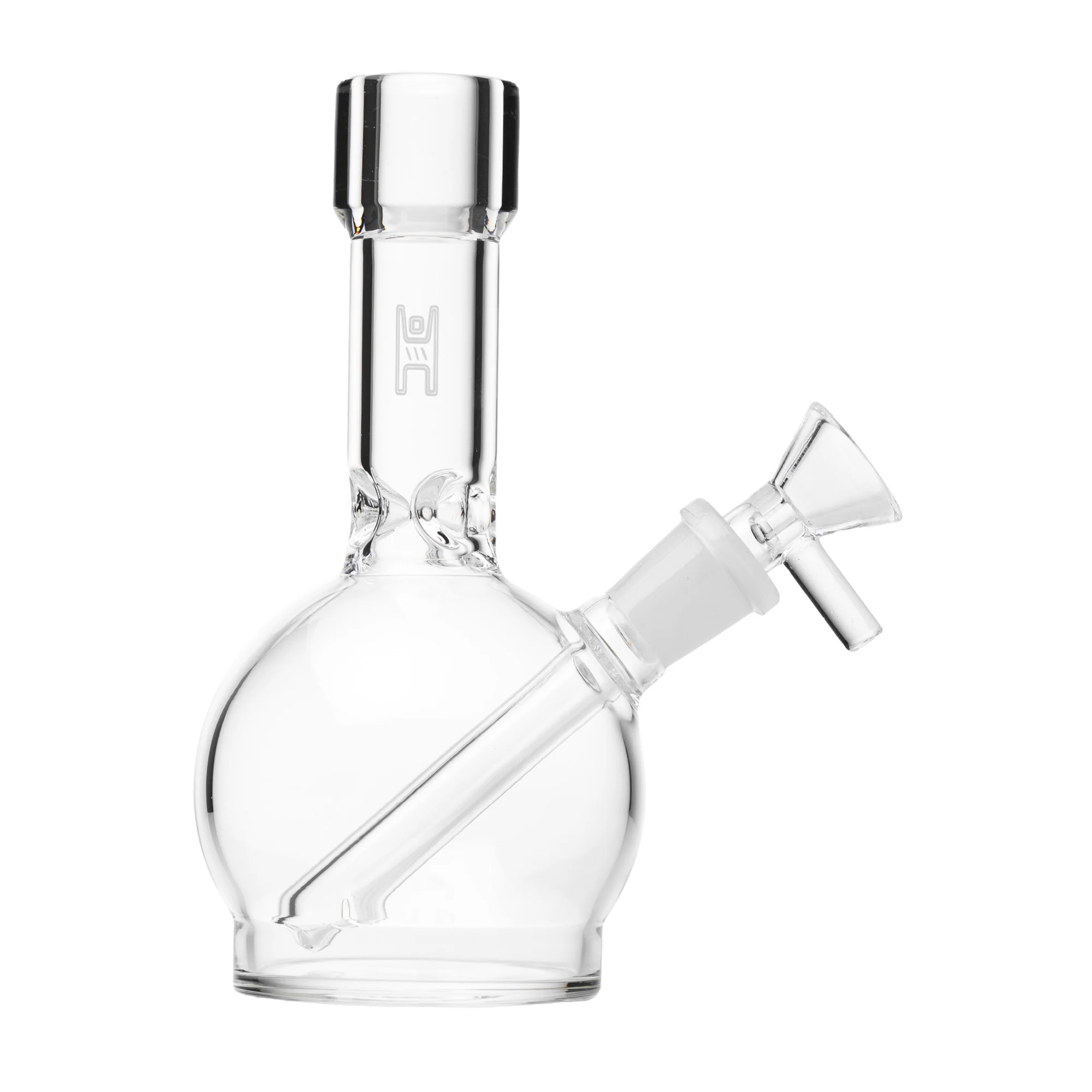 Human Grade 6" Ball Water Pipe (Clear) - Image 3