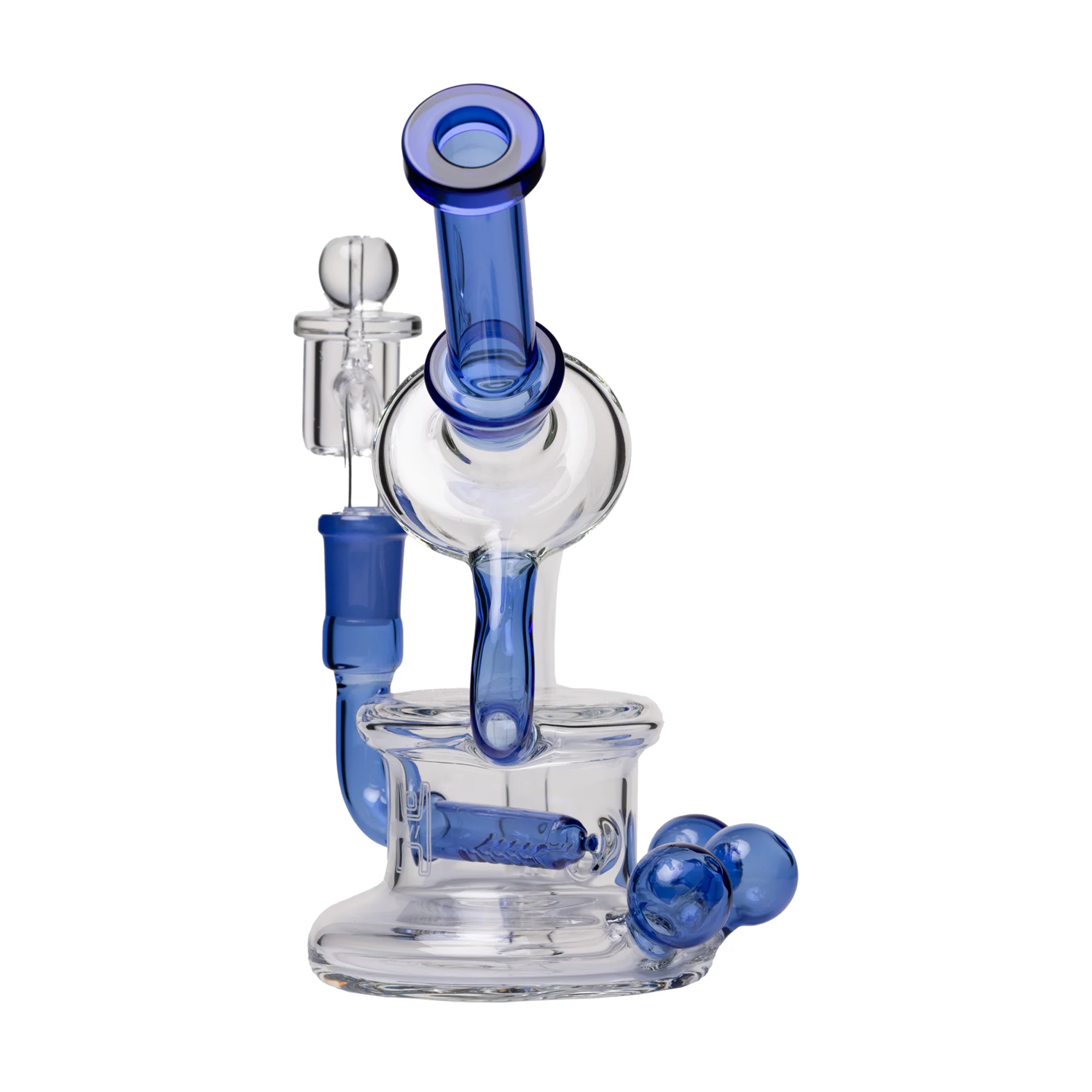 Human Grade 7.5" Recycler Triple Marble (Blue) - Image 4