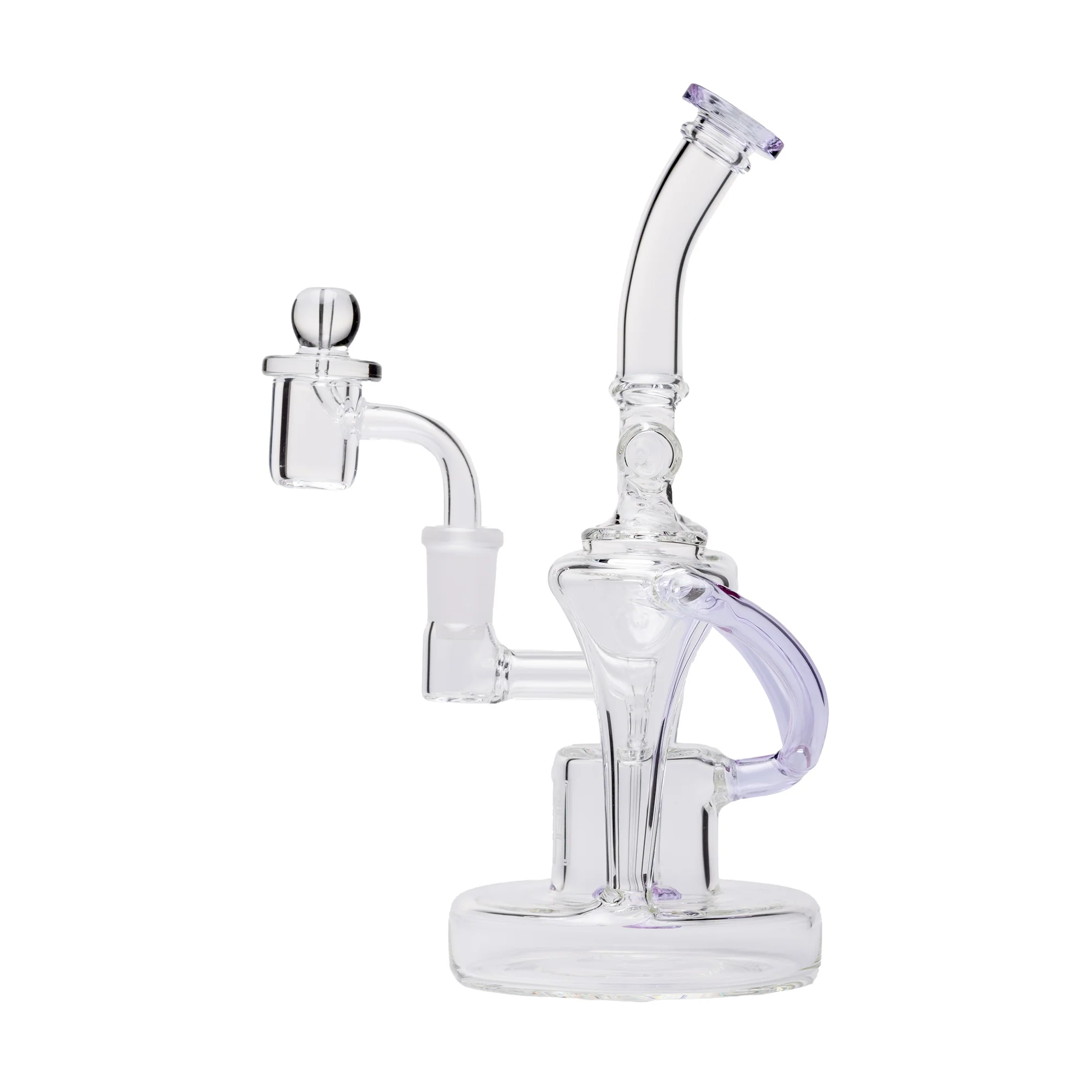 Human Grade 8.5" Dualing Recycler Dab Rig (Lavender)