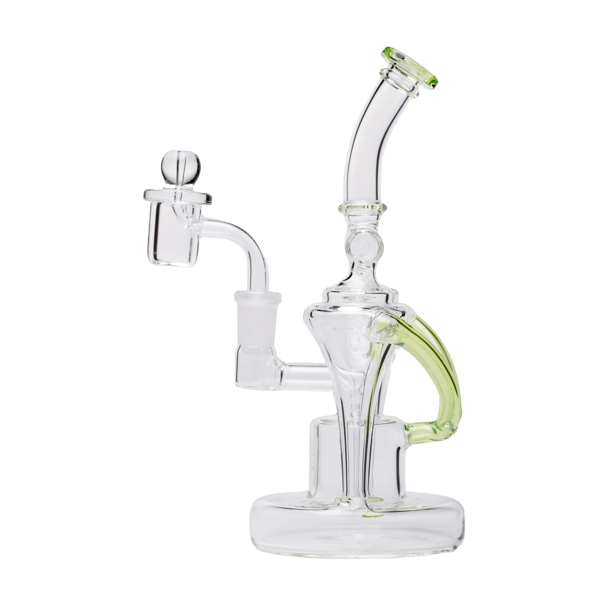 Human Grade 8.5" Dualing Recycler Dab Rig (Matrix Green)