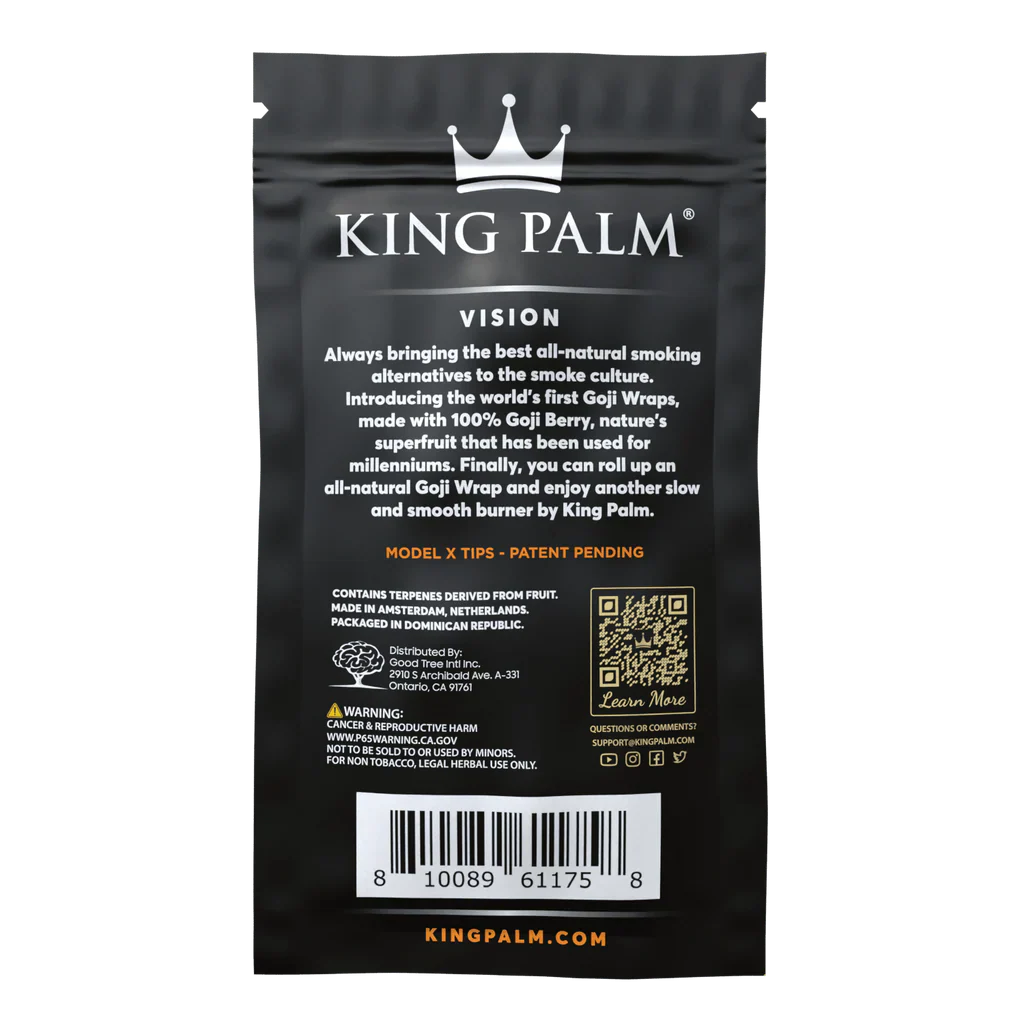 King Palm Goji Berry Wrap (Natural) (60 Wraps) - Image 5