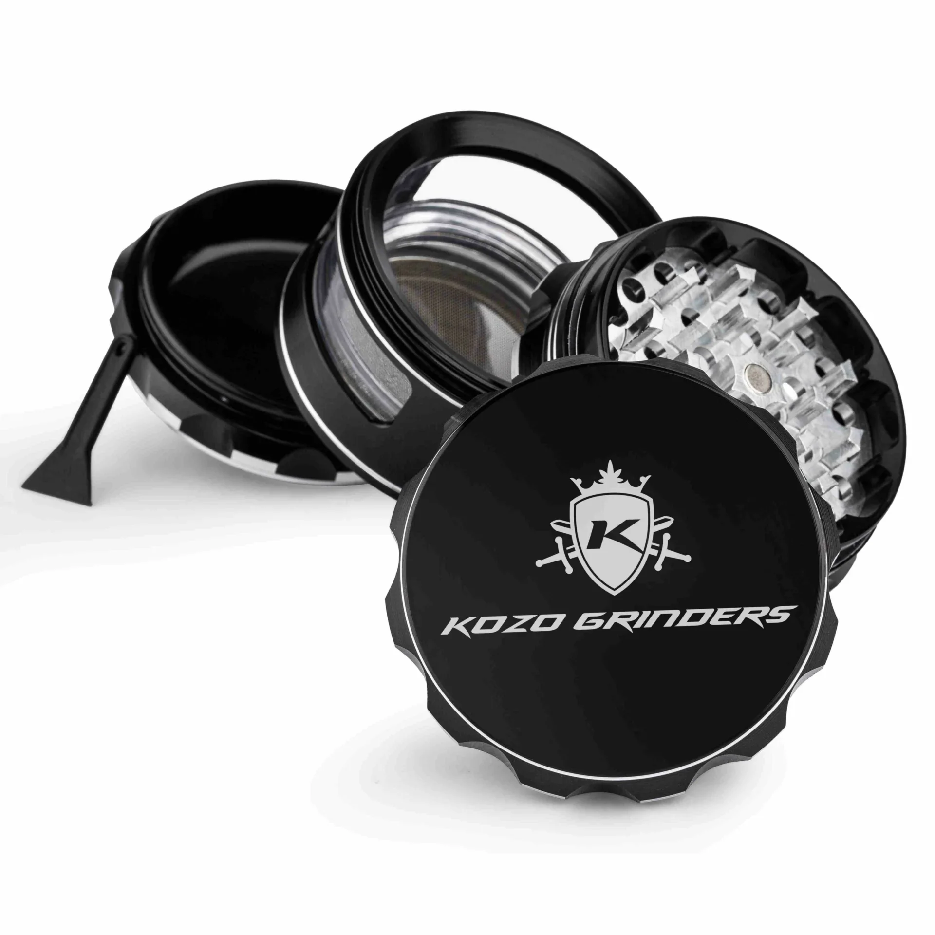 Kozo Grinder with Window 2.5" (Black) - Image 2