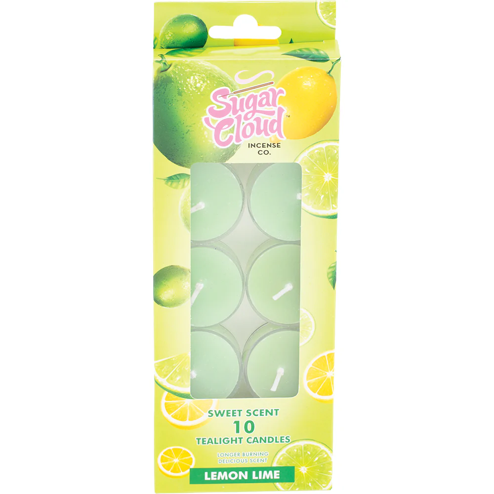 Lemon Lime Sugar Cloud Candle Set (10 count)