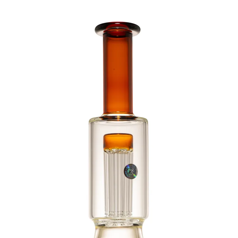 Milky Way 14" Stack Perc Beaker Bong (Amber) - Image 4