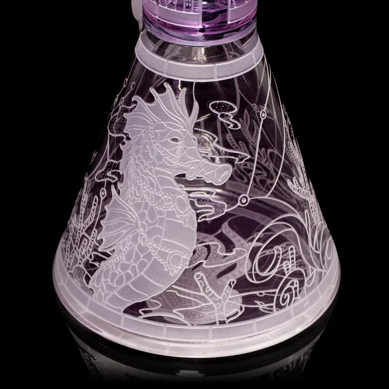 Milky Way Glass 16" Mistress of the Sea Beaker Bong (Purple) - Image 4