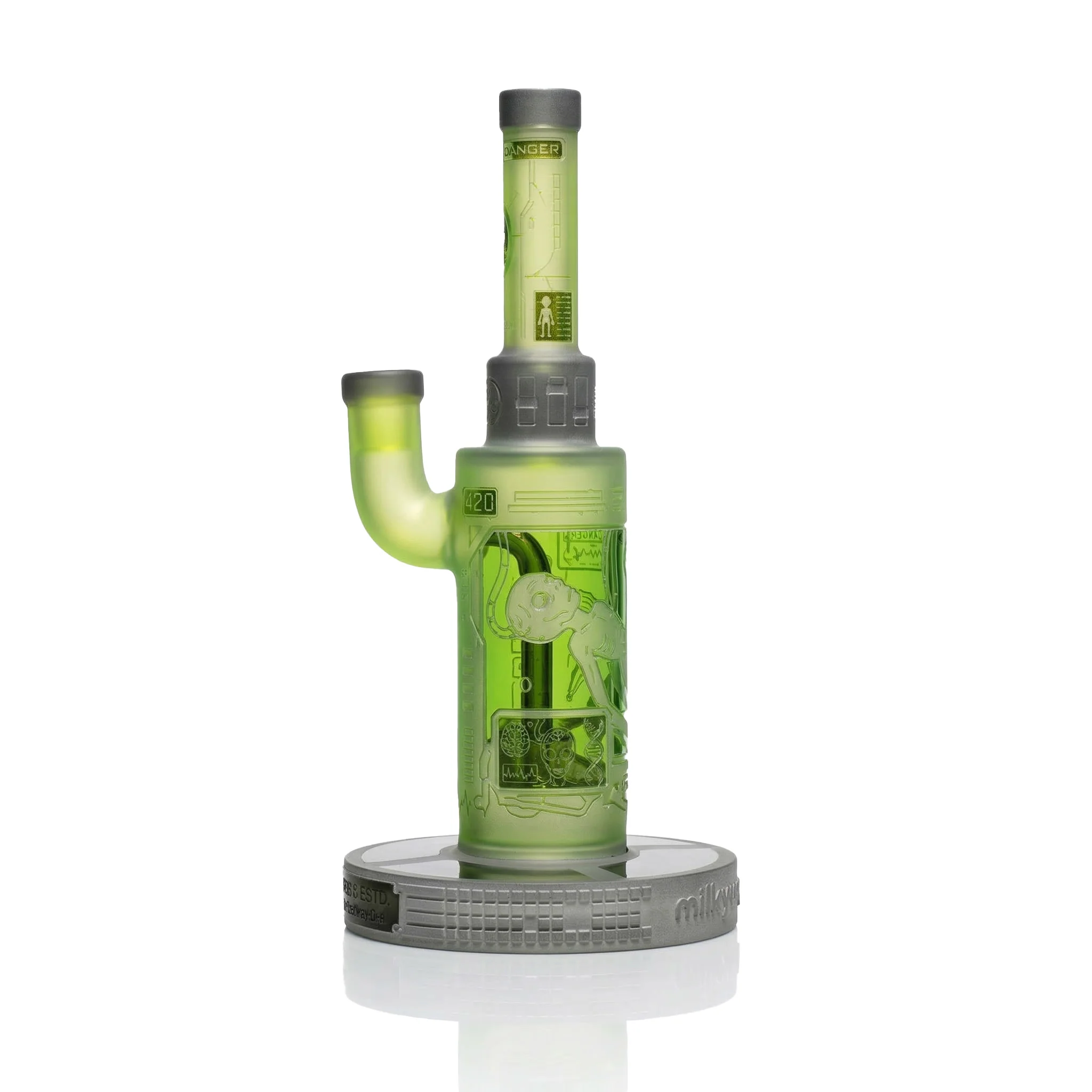 Milky Way Glass Area 51 Dab Rig (Slime Green)