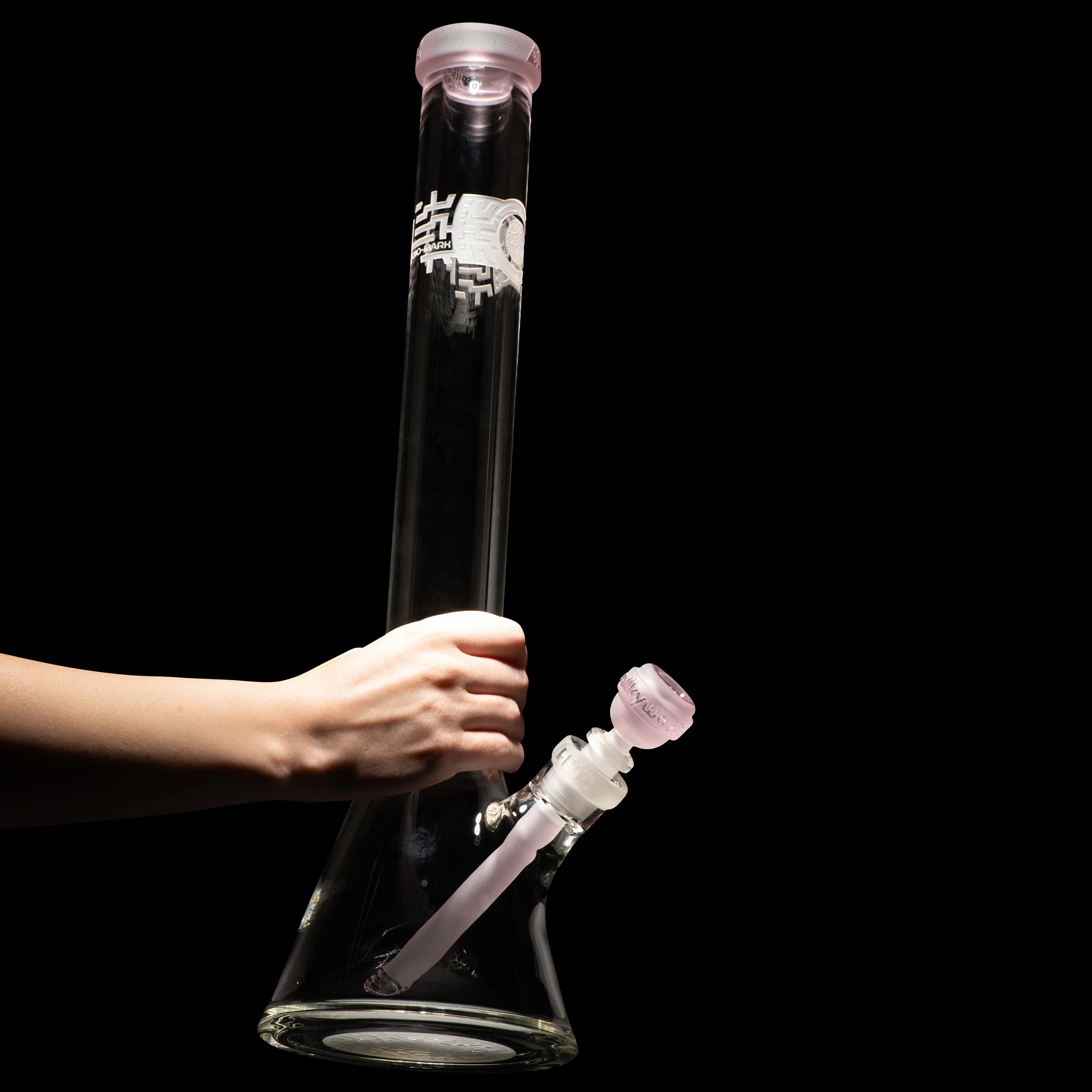 Milky Way Glass Bio-Mark Code 18″ Beaker Bong (Pink) - Image 3