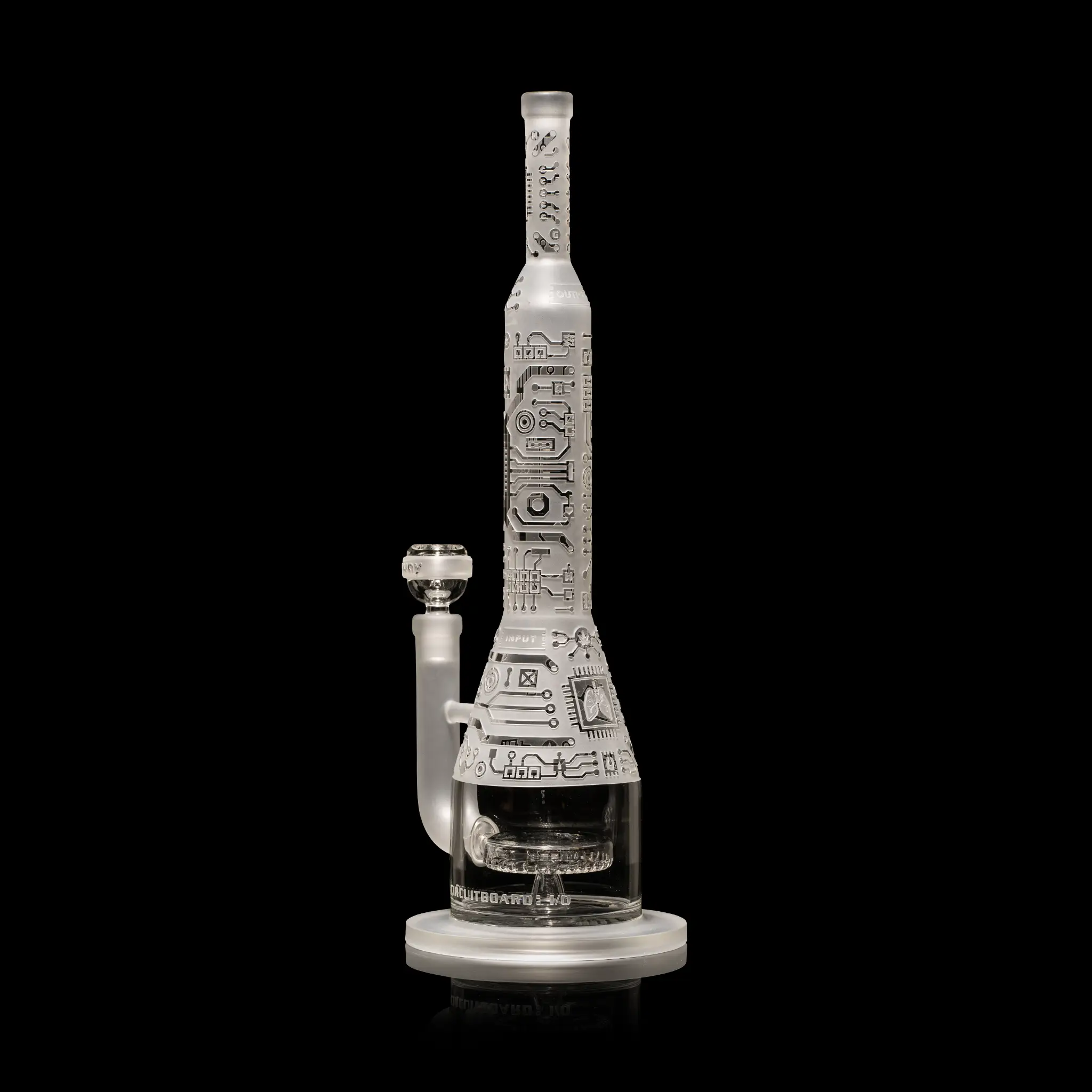 Milky Way Glass Circuitboard: I/O 16" Water Pipe (Clear) - Image 3