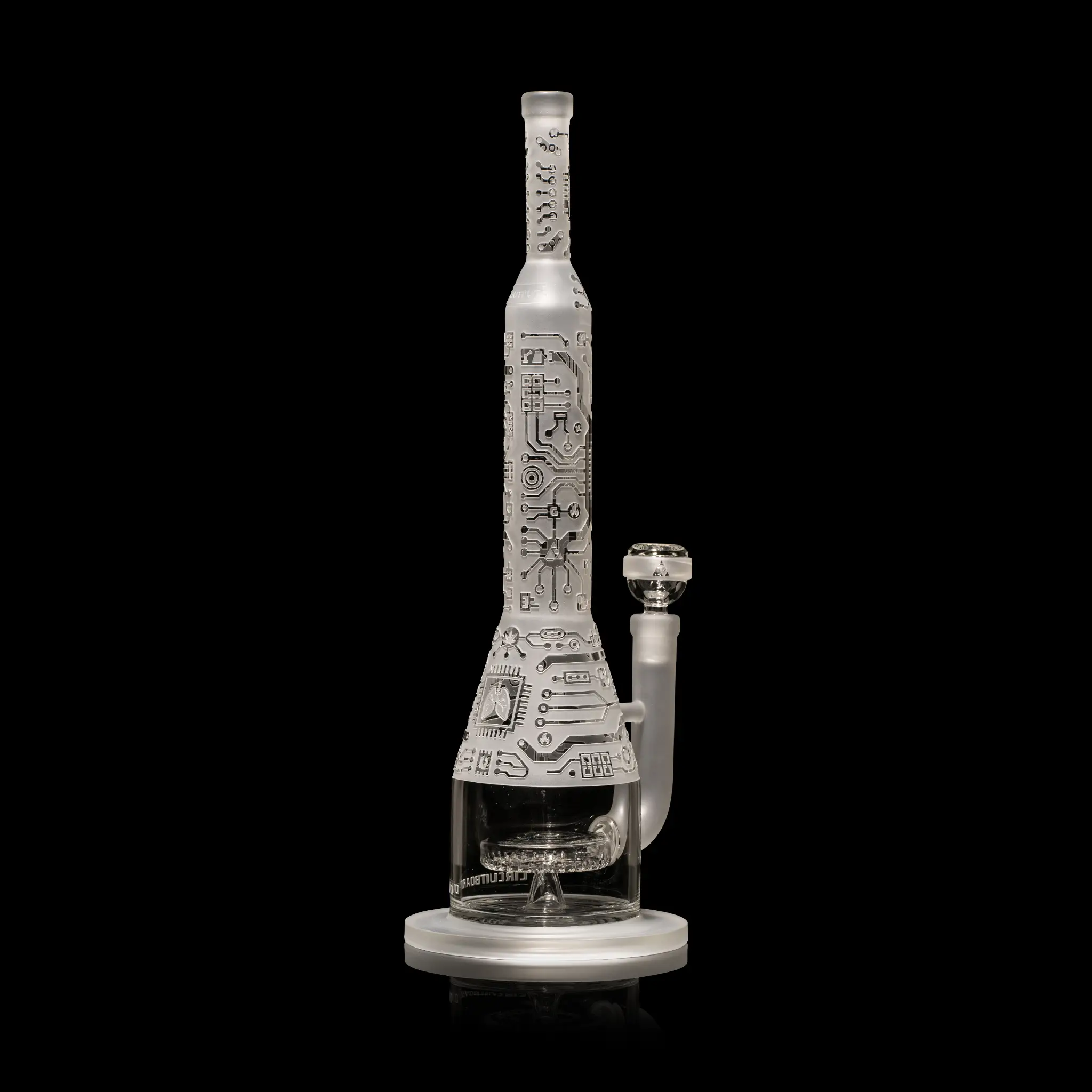 Milky Way Glass Circuitboard: I/O 16" Water Pipe (Clear) - Image 4