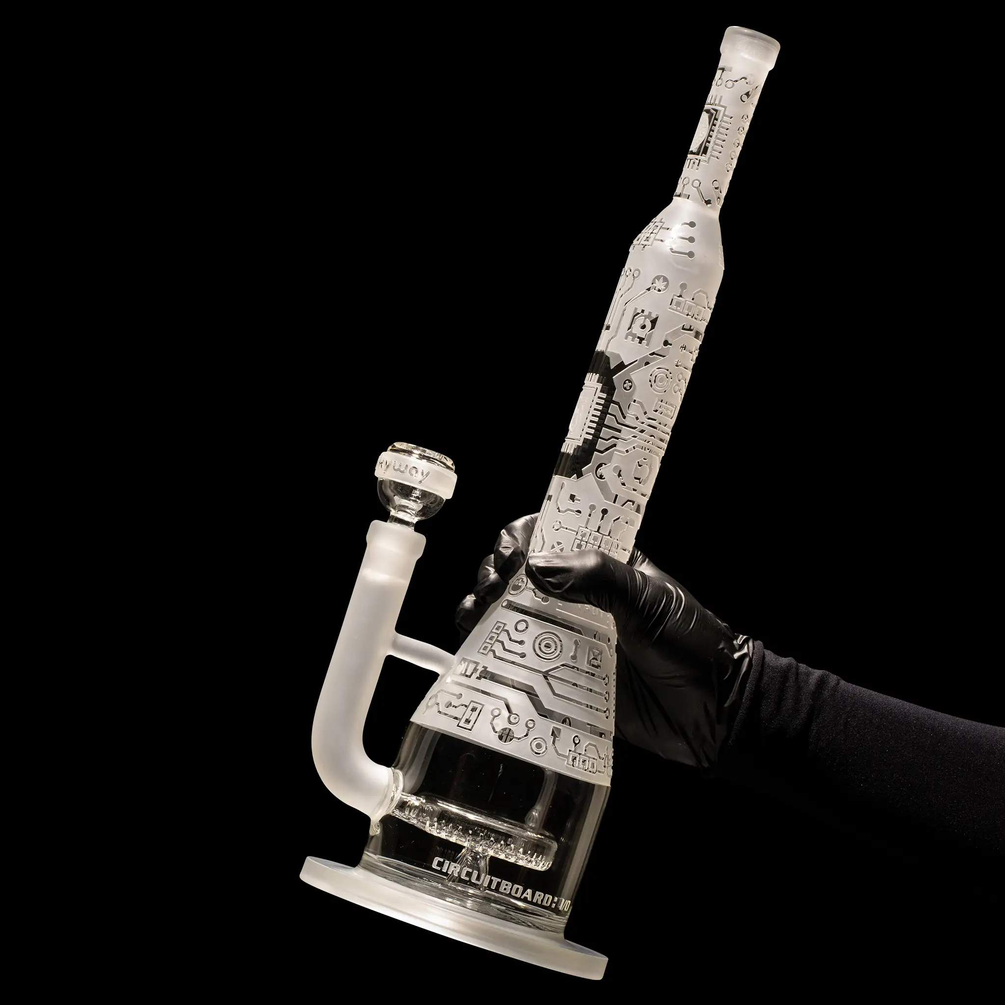 Milky Way Glass Circuitboard: I/O 16" Water Pipe (Clear) - Image 5