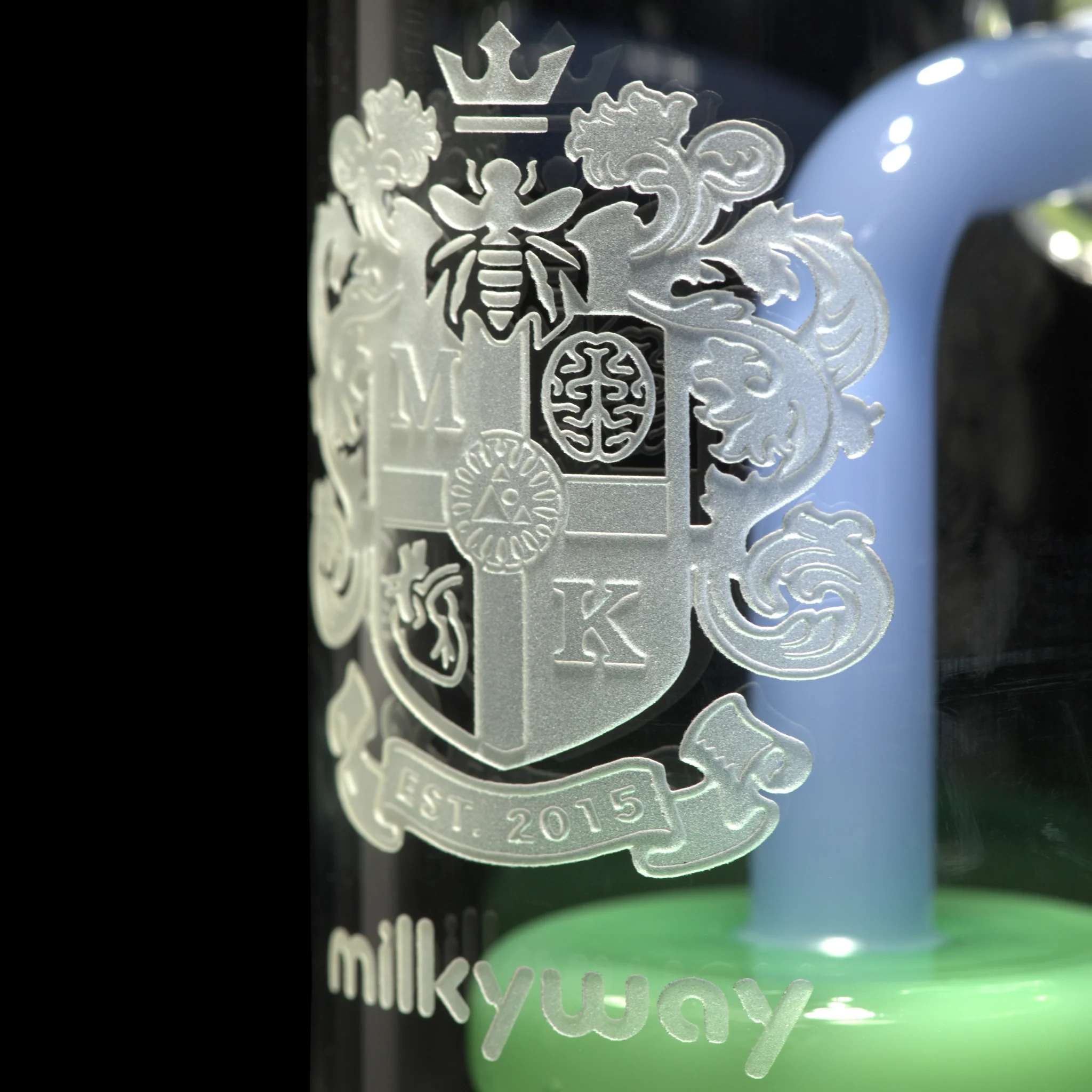 Milky Way Glass Coat of Arms 7″ Dab Rig (Green) - Image 3