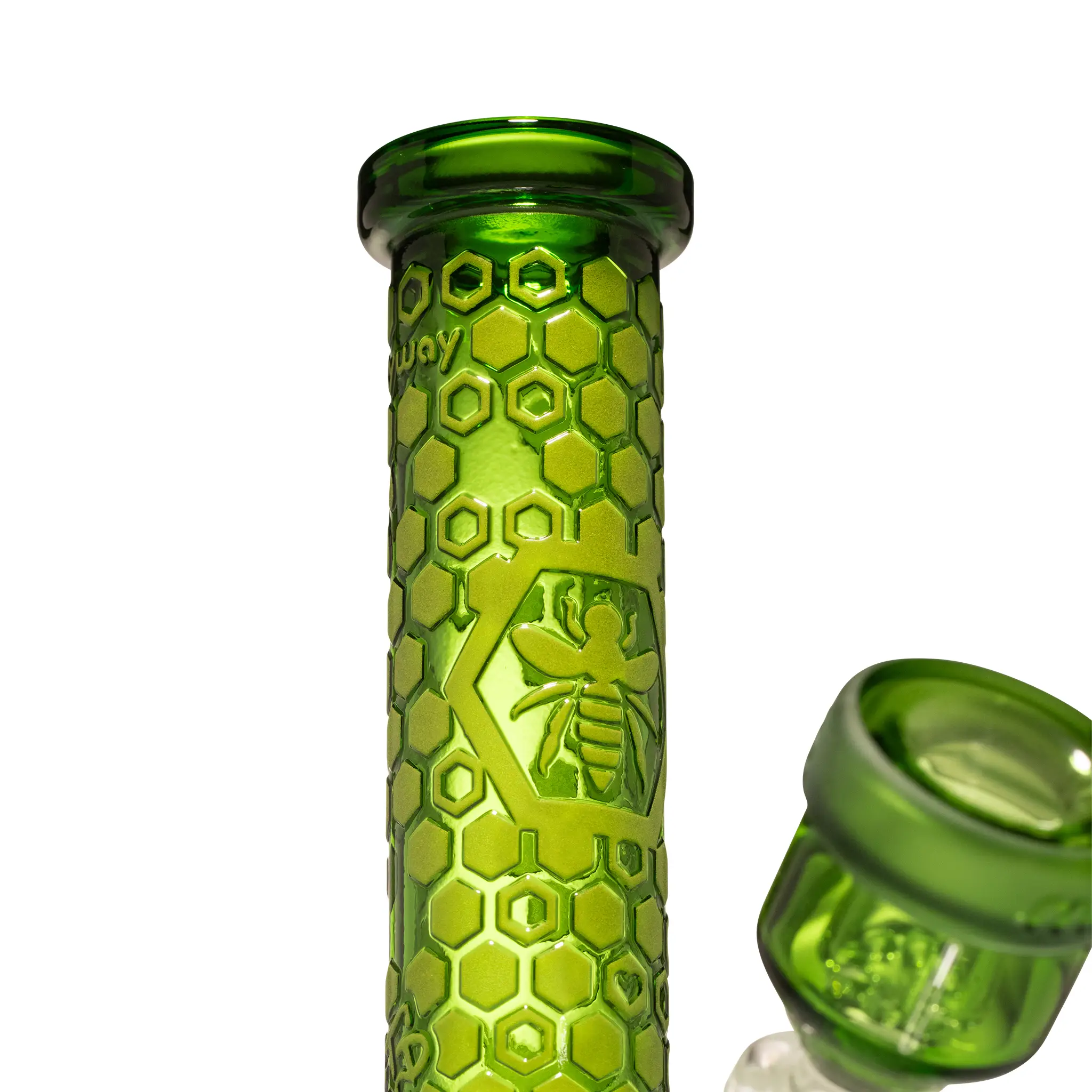 Milky Way Glass Combs 7.5" Beaker Bong (Green) - Image 2