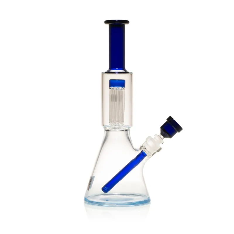 Milky Way 14" Stack Perc Beaker Bong (Blue) - Image 2