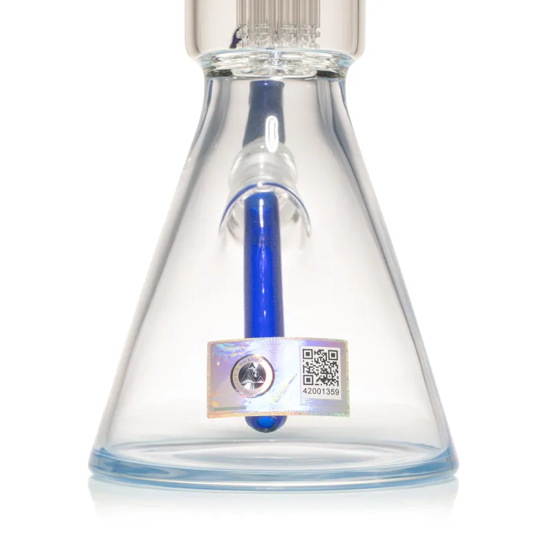 Milky Way 14" Stack Perc Beaker Bong (Blue) - Image 3