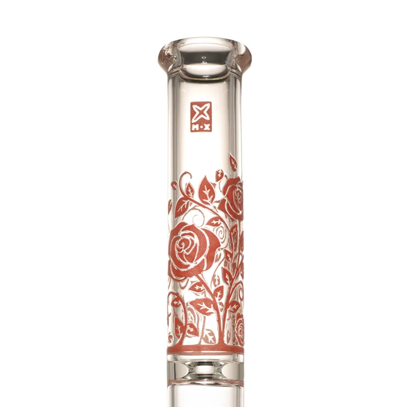 Milky Way Roses 14" Straight Tube (Clear with Red) - Image 3