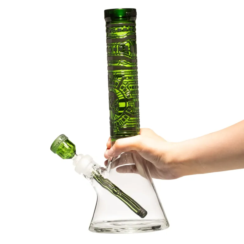 Milky Way Species 14" Beaker Bong (Green) - Image 4
