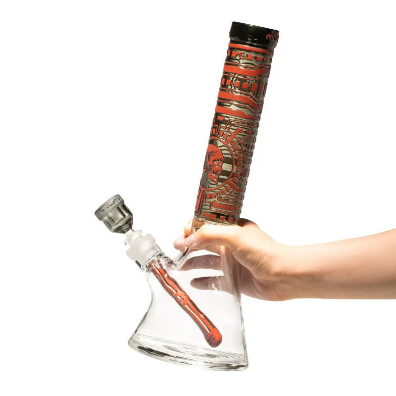 Milky Way Species 14" Beaker Bong (Red) - Image 4