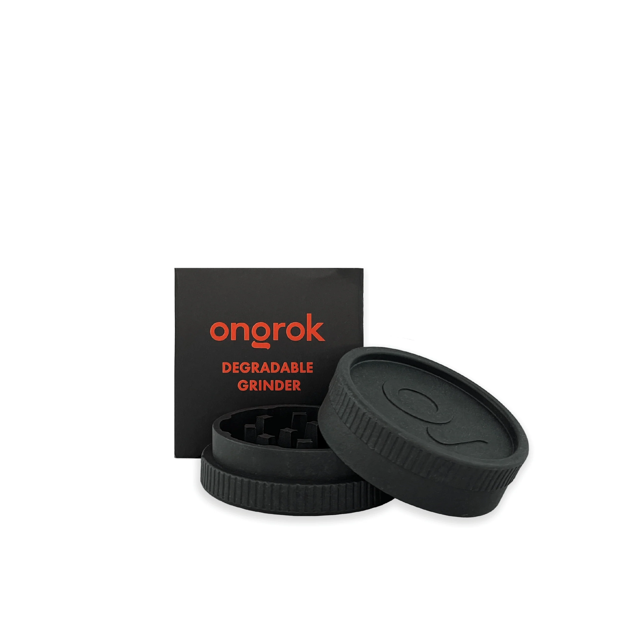 Ongrok 2-Piece Hemp Grinder (Black) - Image 3