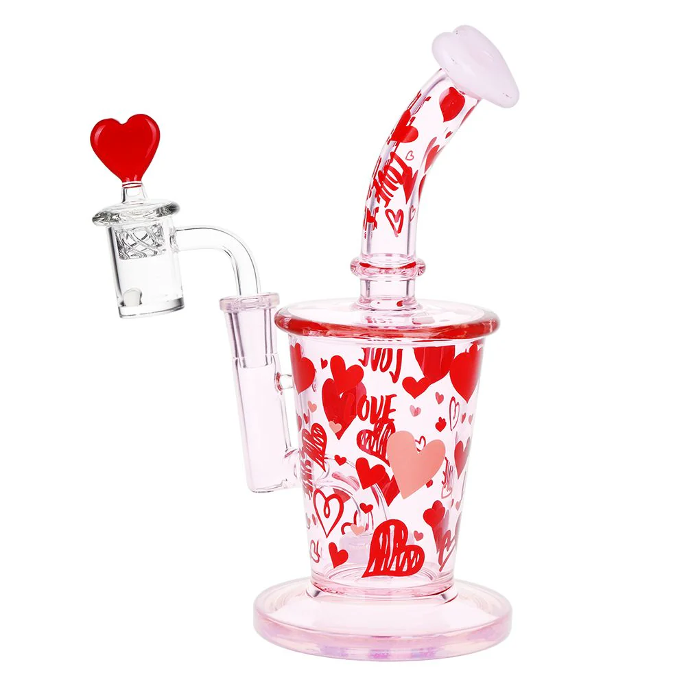 Valentine's Love Hearts Glass Dab Rig Set - Image 3