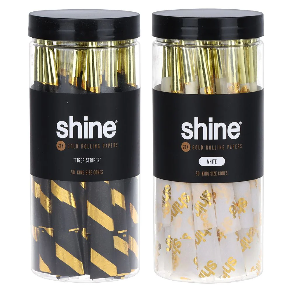 Shine 24K Gold Pre-Rolled Cones King Size (50 cones) - Image 8