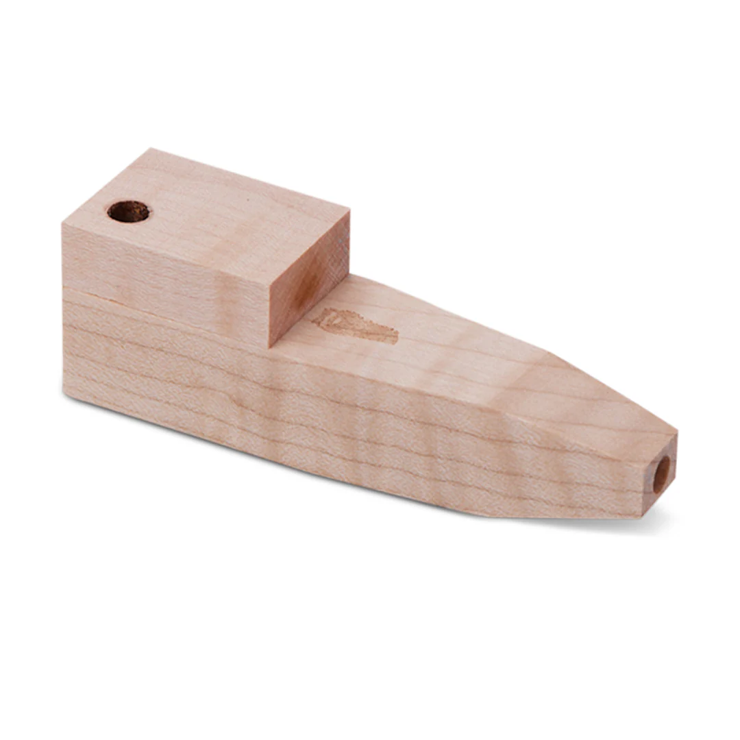 Square Wood Pipe with Lid (Curly Maple)