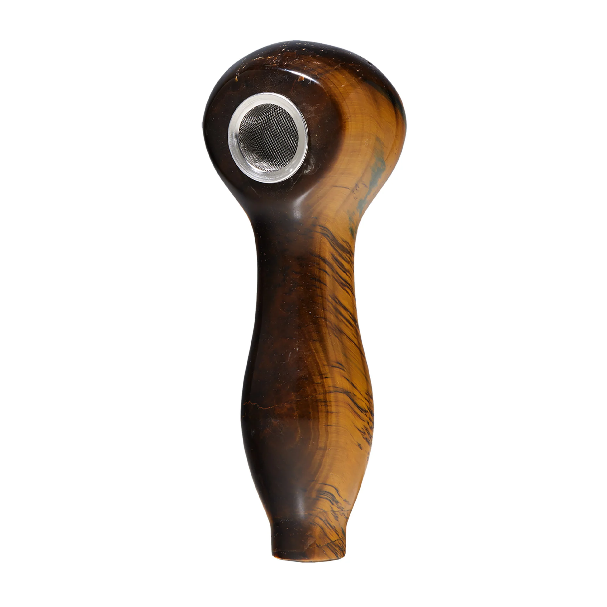 Tiger's Eye Gemstone Spoon Pipe