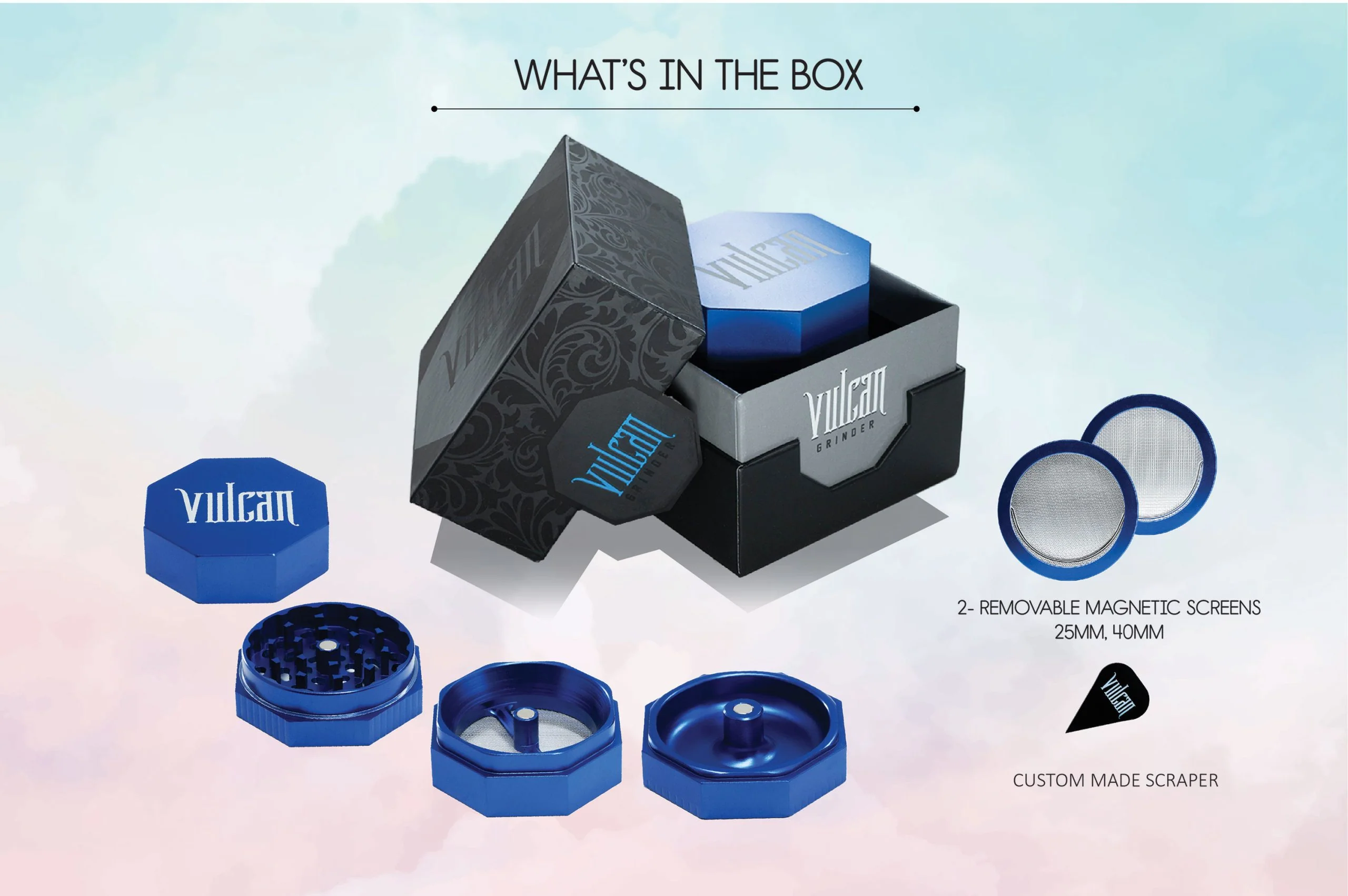 Vulcan 4-Piece Grinder 2.2" (Blue) - Image 5