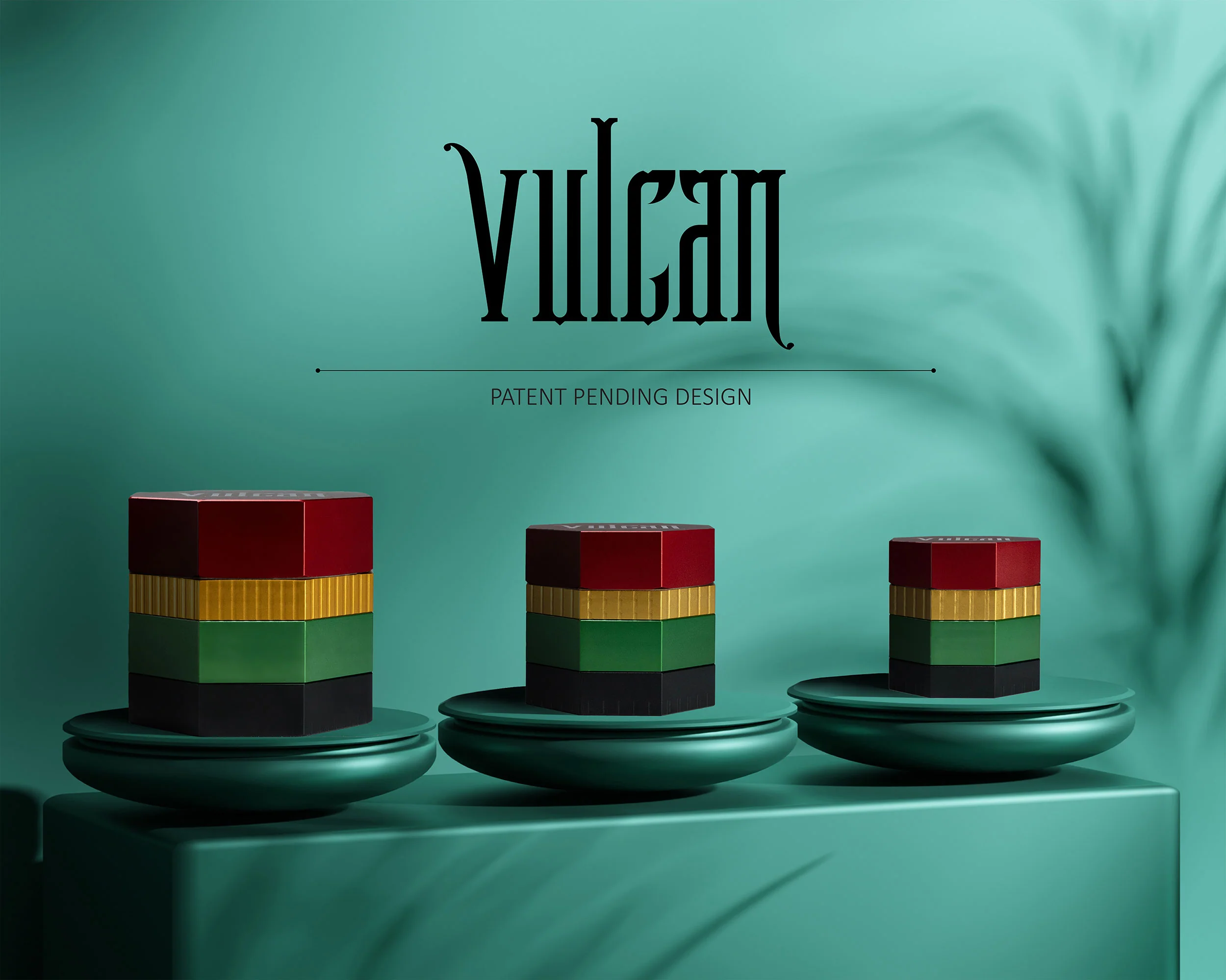 Vulcan 4-Piece Grinder 2.6" (Rasta) - Image 4