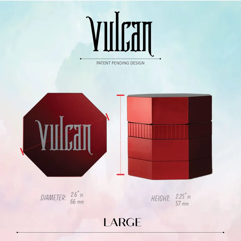 Vulcan 4-Piece Grinder 2.6" (Red) - Image 3