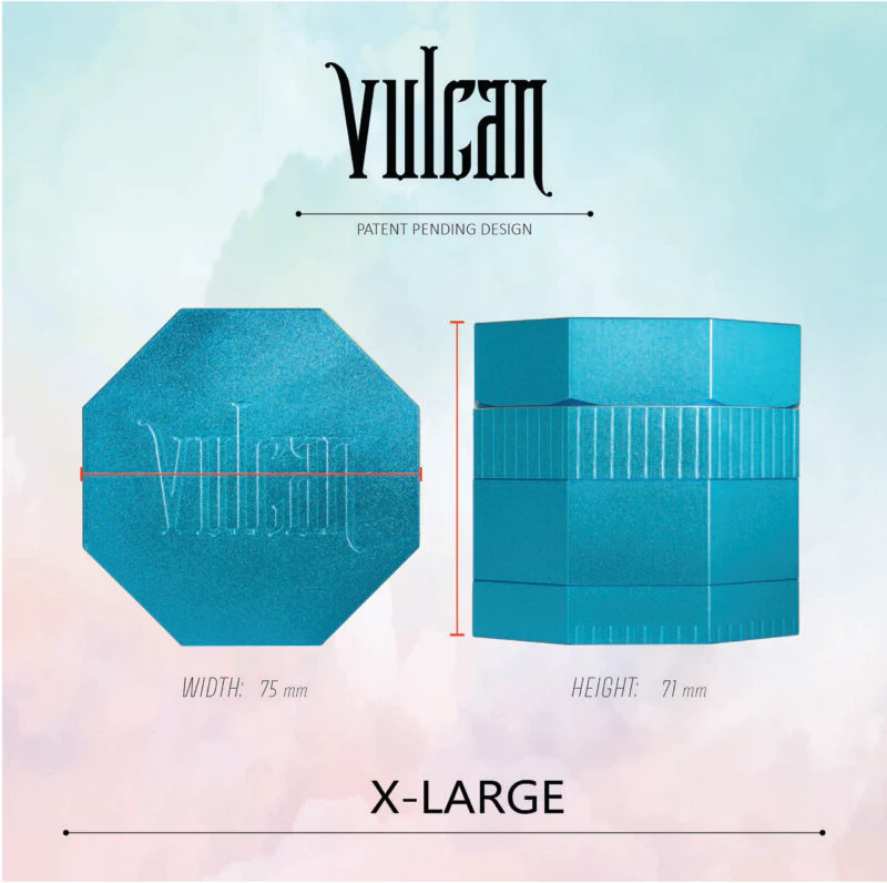 Vulcan 4-Piece Grinder 3" (Blue) - Image 3
